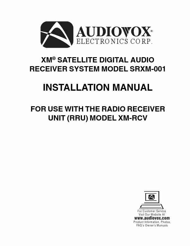 Audiovox Satellite Radio XM-RCV-page_pdf